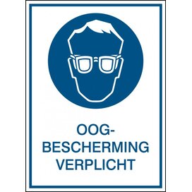 Oogbescherming Verplicht Sticker Pictogrammenshop Nl